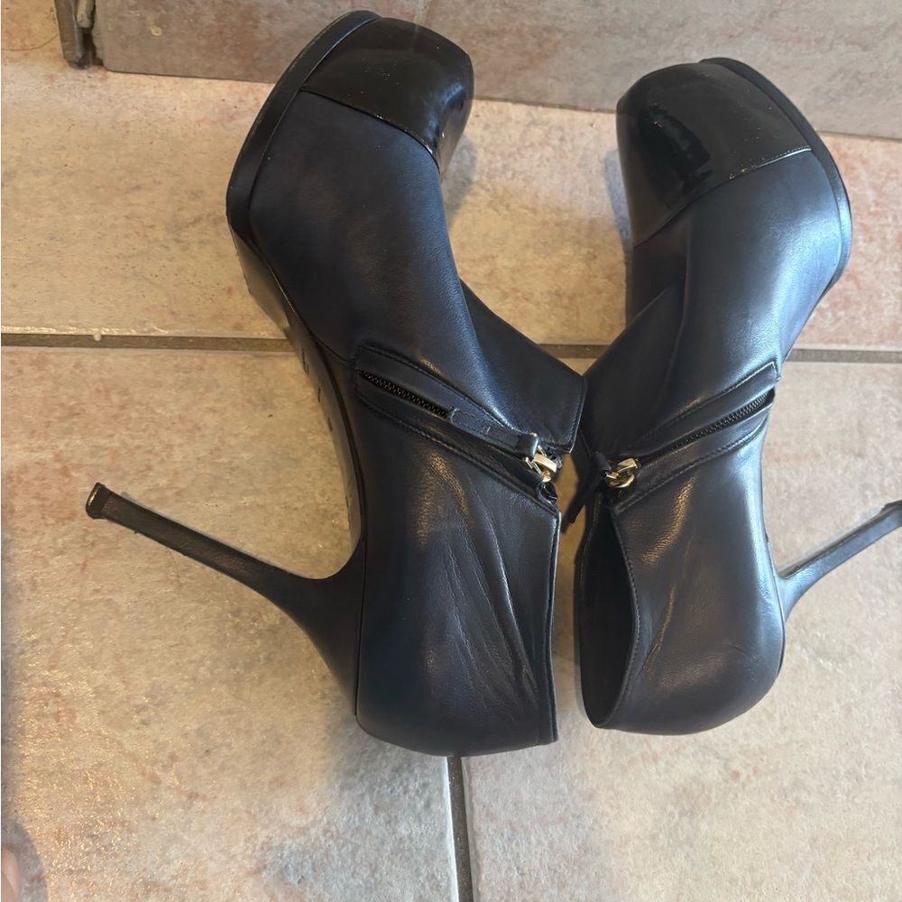 Yves saint Laurent heels colorblock shoes YSL Tribtoo Ankle boots rive gauche - Picture 3 of 5
